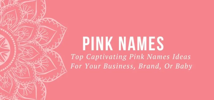 Top Captivating Pink Names Ideas For Your Business, Brand, Or Baby