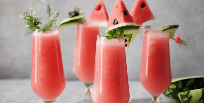 Sip on a Refreshing Watermelon Mimosa This Summer